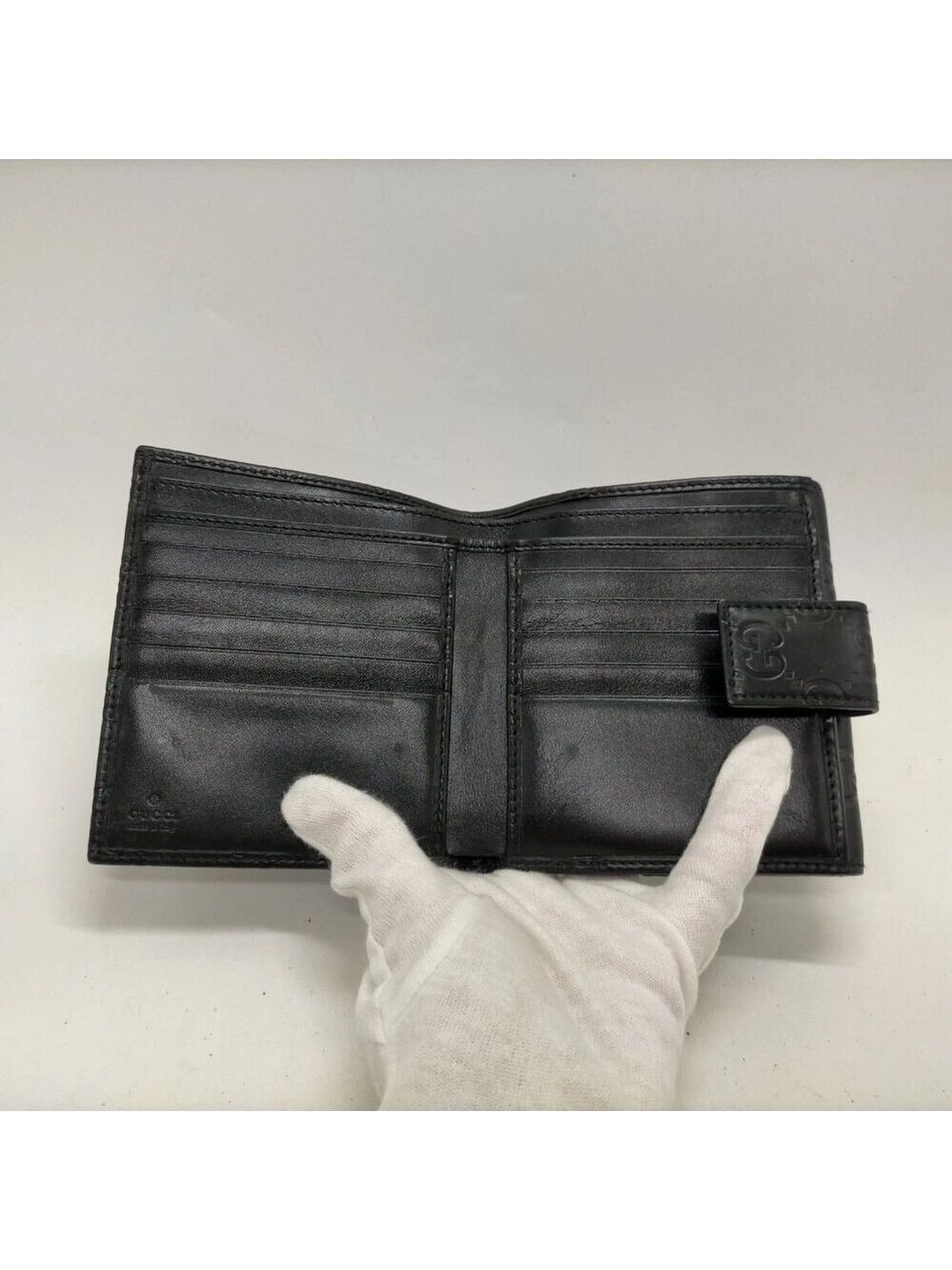 Gucci Wallet Black Leather 200-082425 - Picture 5 of 9
